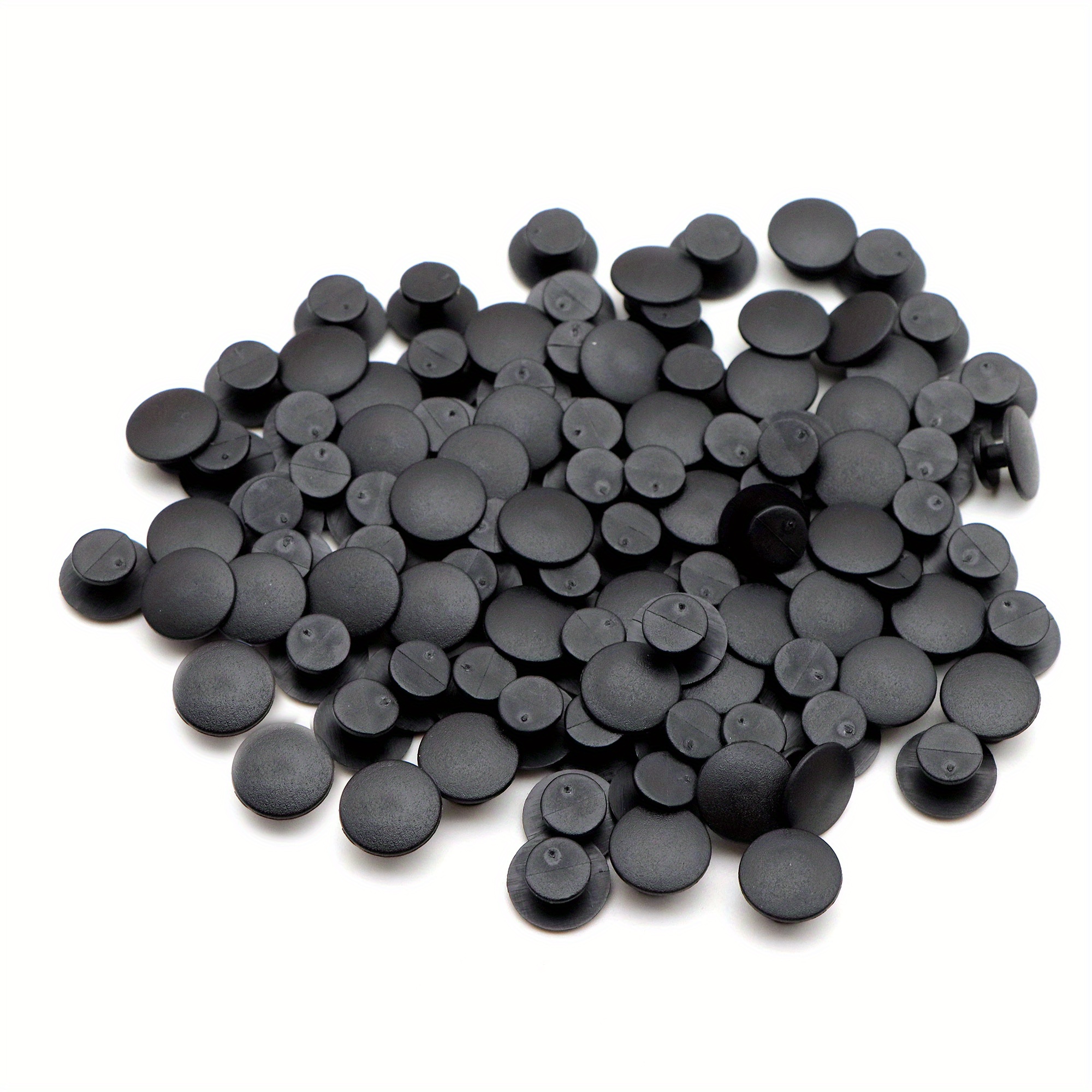 100pcs Plastic Button,black Buttons Charm Backs Accessories For Shoe Charms Whristband Charm Back Ornaments