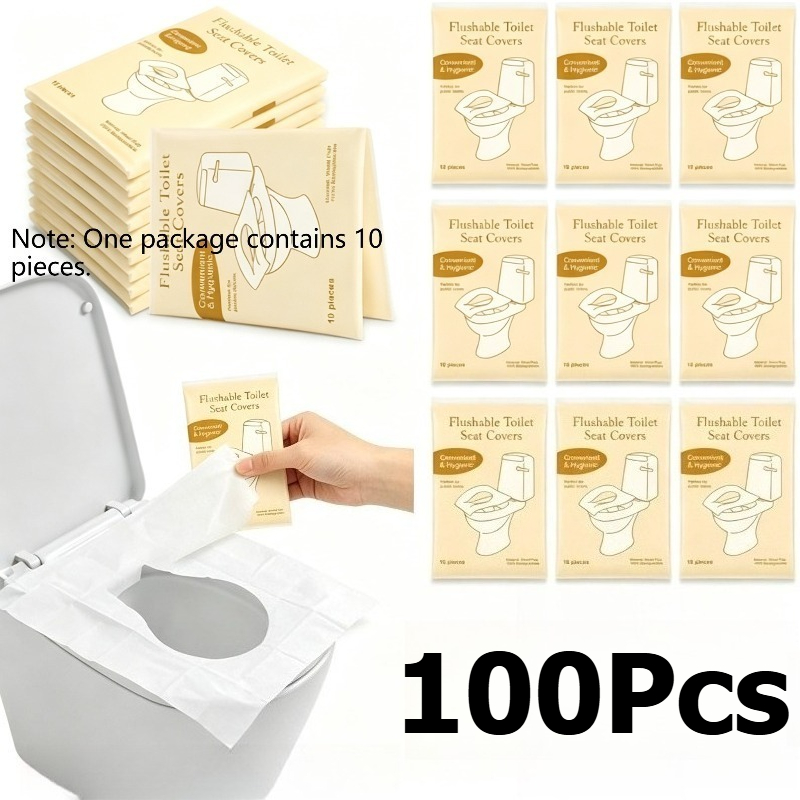 TEMU 30/50/100pcs Almohadillas Portátiles Multiusos para Asiento de Inodoro, Almohadillas Desechables para Asiento de Inodoro, Adecuadas para Uso