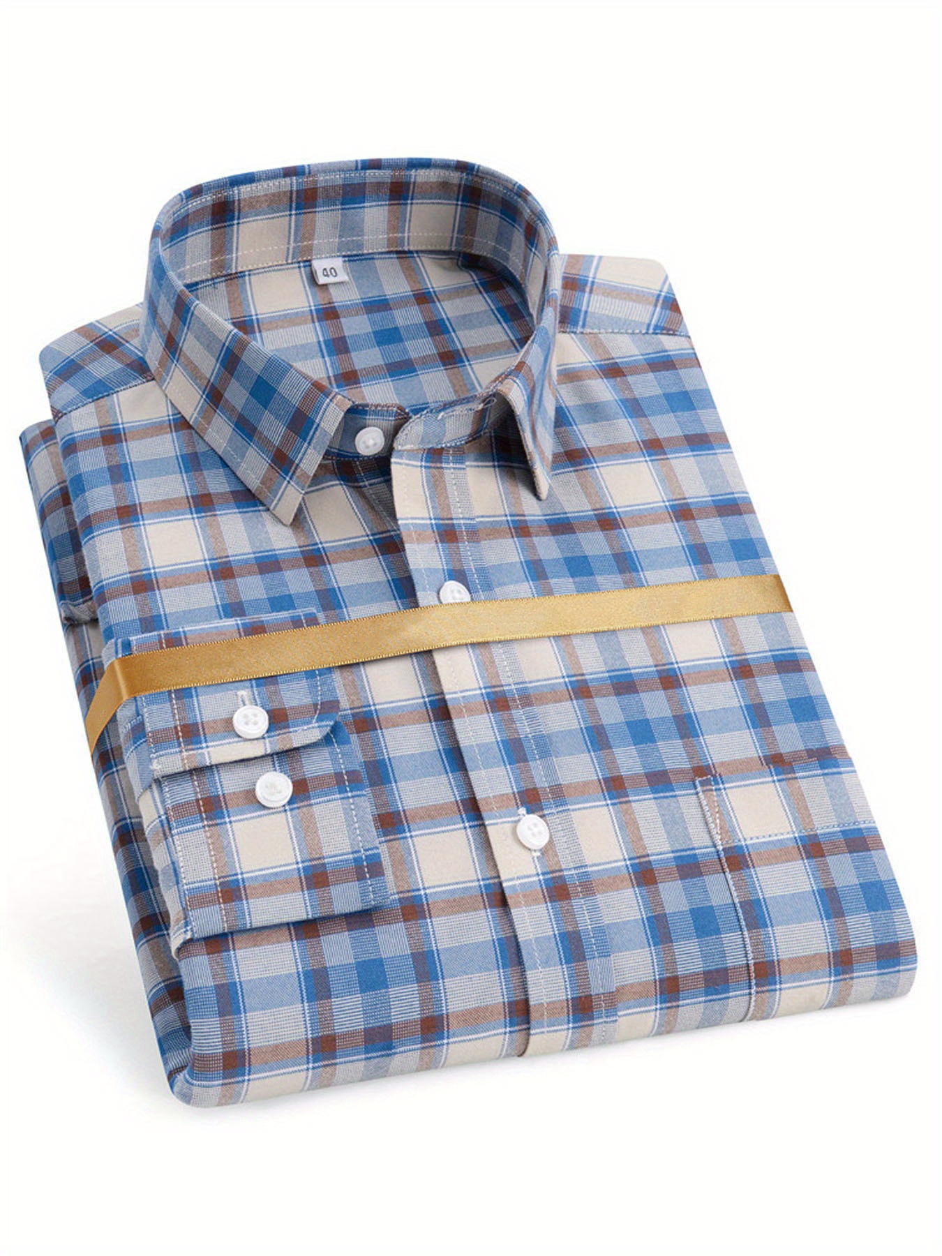 Plaid Shirt Collar Detail