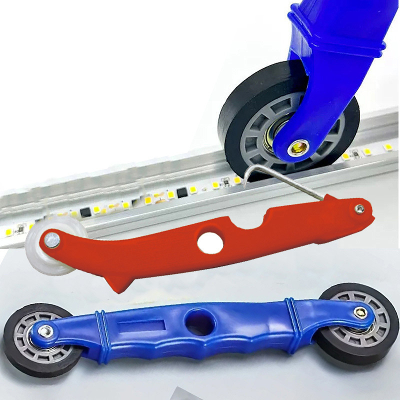 TEMU Strumento per l'installazione di LED per elettricisti - Set rulli con a U per larghezze da 5/8/10/12 mm, nastro LED con supporto adesivo facile
