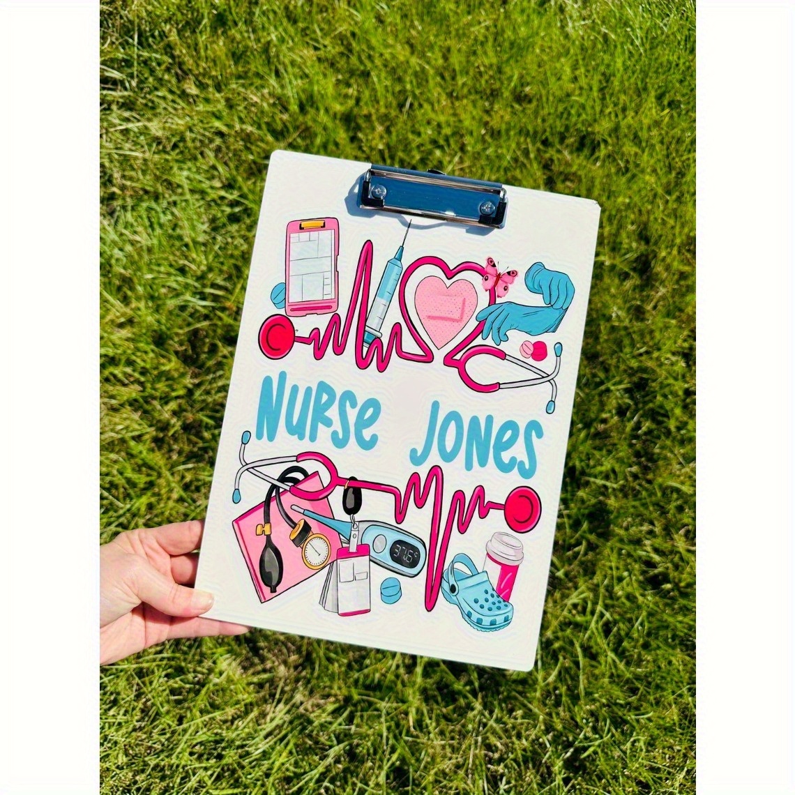 Floral Nurse Clipboard Personalized Custom Acrylic Clipboard