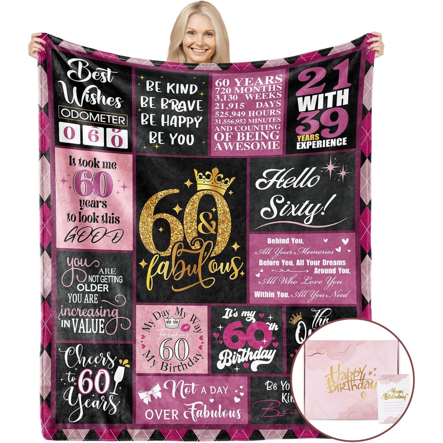 60th birthday gifts sold on Temu United States