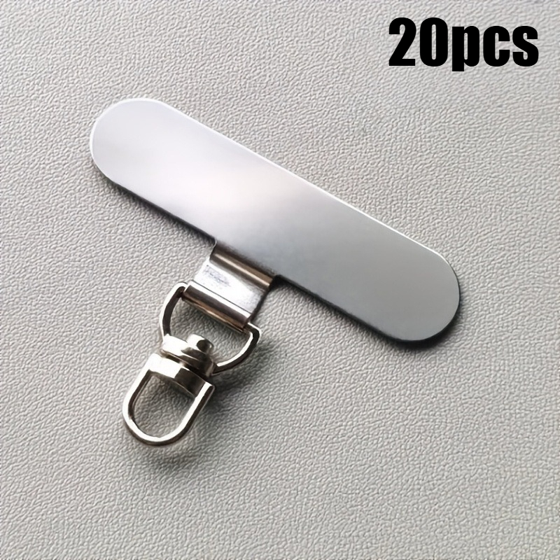 TEMU 20pcs Upgraded 360° Rotating Stainless Steel Phone Lanyard Connector - Wrist Strap Hook For Phone Cases, Durable 360° Rotatable Design, Secure