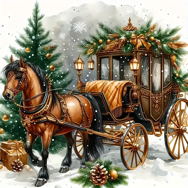 TEMU 6inch Christmas Carriage Decoration Vinyl Decal, Car Sticker For Laptop, Bottle, Truck, Phone, Motorcycle, Window, Wall, Cup Decals, Seasonal