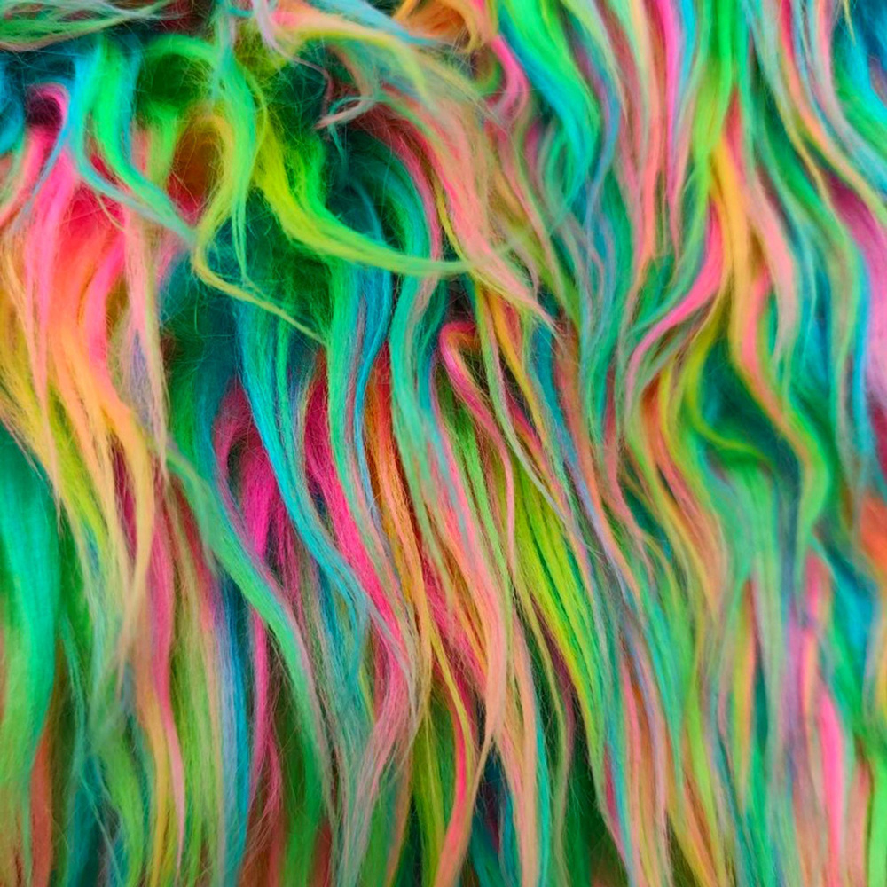 A4 Color Long Hair Simulation Fox Velvet Fabric Clothing Doll Home Textile Flock Fabric