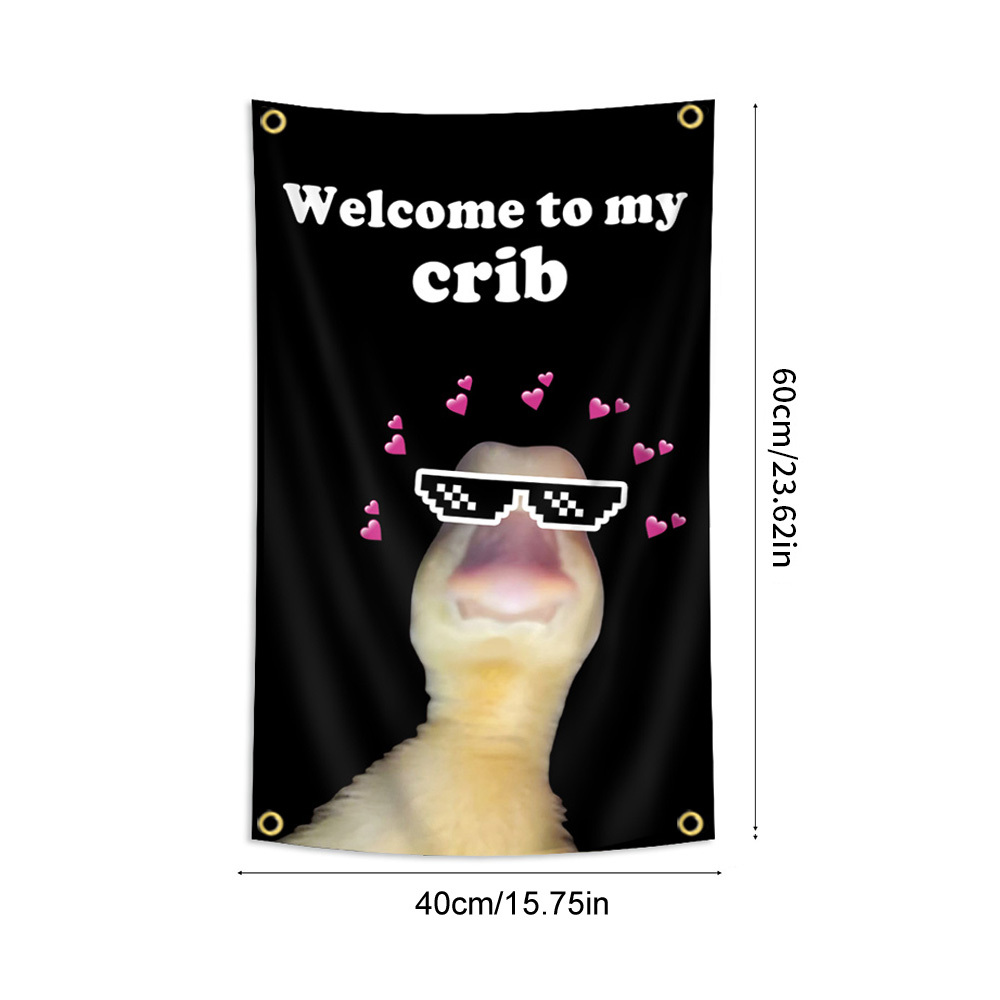 TEMU 2d Flat, 2d Flat, 2d Plane, 1pc, "welcome To " 15.7in*23.6in, 23.6in*35.4in, 35.4in*59.06in, Fun Banner, Durable Wall Decoration, With 4