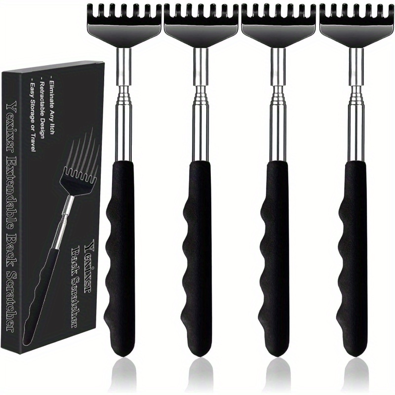 4pcs extendable   scratcher with rubber handles - telescoping back massager for  , portable design for home, office, travel - ideal stocking stuffers & gadgets, back massager for back, office relaxation,  , durable construction Product details 1