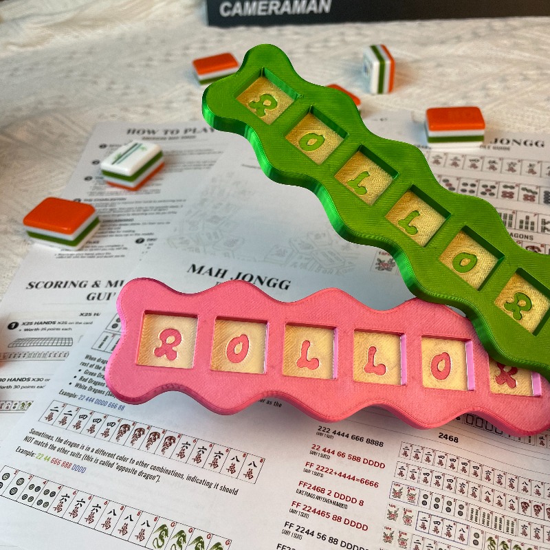 TEMU 2pcs The '' Mahjong For American Mahjong, A Mahjong Dice , Mahjong Accessories, In Multiple Colors, Suitable For Beginners Practicing Mahjong.