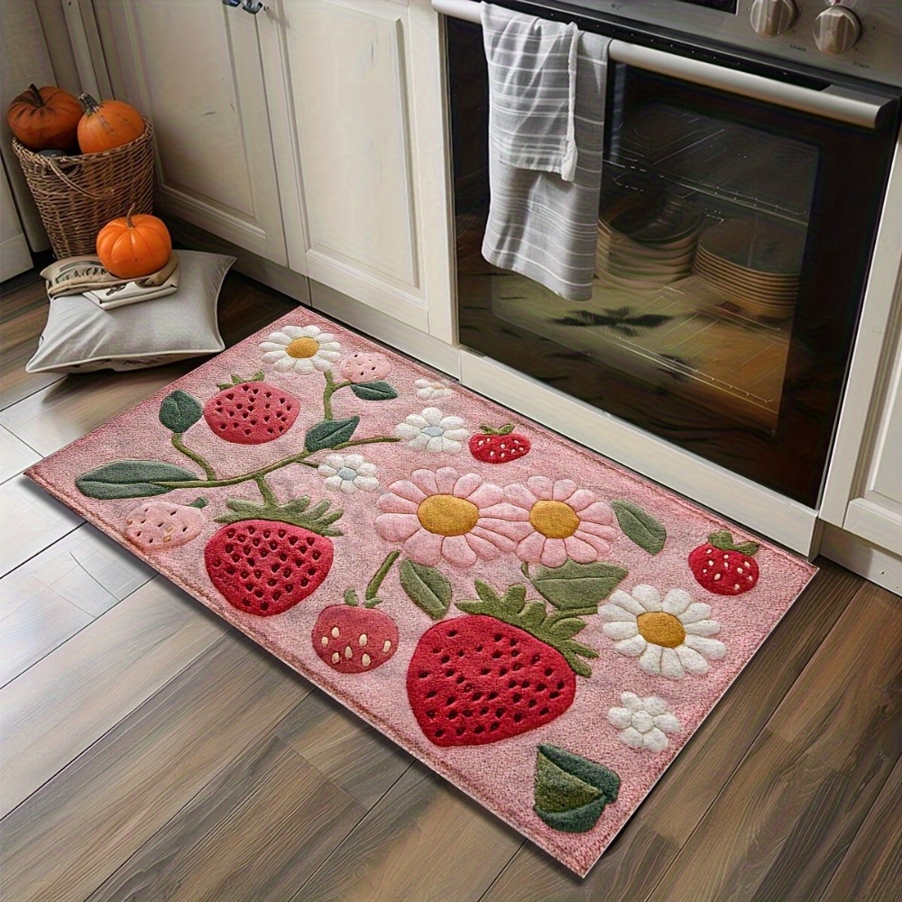 120×204 \"strawberry cake” ViNTAGE RUG Replacement Rug for Strawberry Shortcake Berry Happy Home