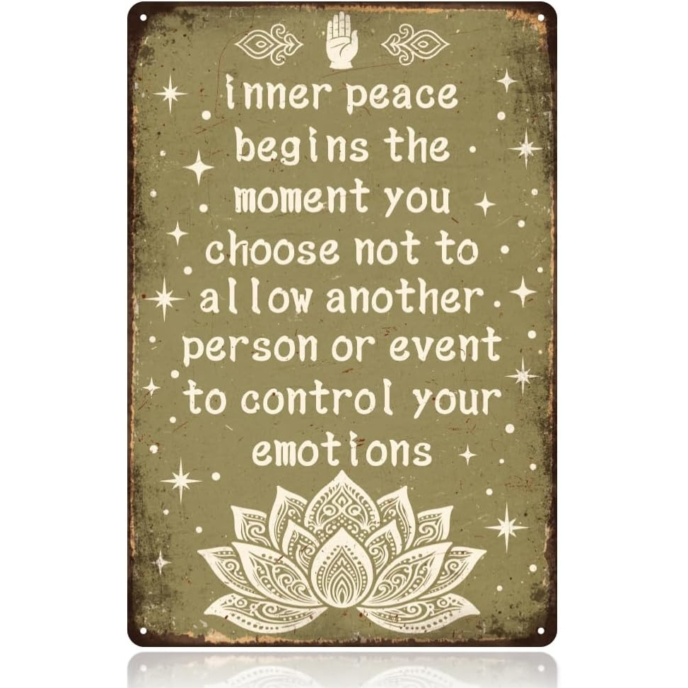 TEMU 2d Flat, 1pc, Wooden Printed Vintage Zen For Lotus Decorative Plaque, Fun Inspirational Quote Vintage Art Wall Hanging Sign, Suitable For Man