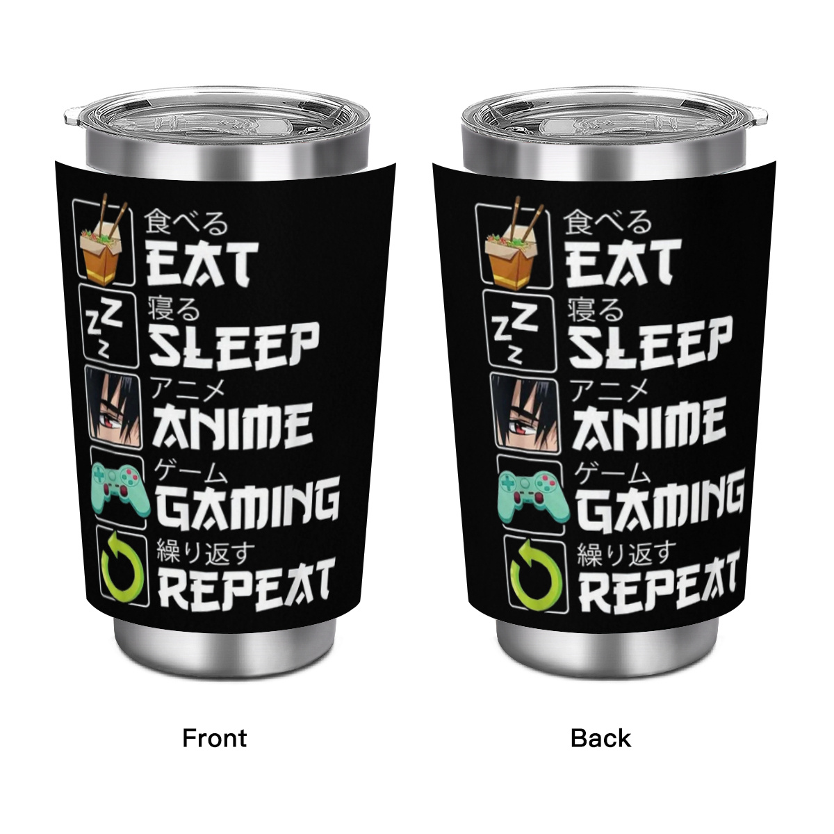 

1pc Anime-themed Stainless Steel With Lid And Straw, Reusable Travel Mug, Multipurpose Use, With Hand Wash Only, For Birthdays, Holidays, Christmas