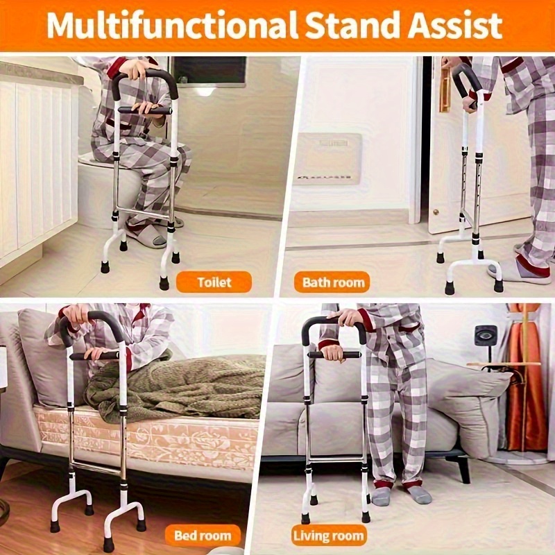 1pc Elderly Bed Headboard Rail With Free Wake-up Booster, Bedside Handrail For Bathroom Assistance, Getting Up Aid, Easy-to-use Bed Rail Support Rod Handle, Ideal Gift For Parents