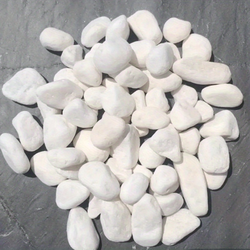 Alleshelfer 25 stuks witte platte stenen om te beschilderen, gladde kiezelstenen, 5 cm diameter, voor kunst, kunsthandwerk, tuindecoratie