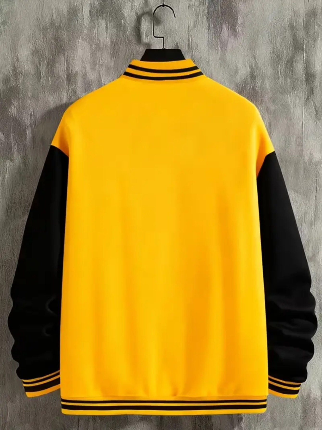 A Stylish Two-Piece Set for Men Featuring a Baseball Jacket with LA Lettering Print, Capturing The Trendy Essence of Los Angeles, Paired with Casual Fashionable Long Pants. - Image 8