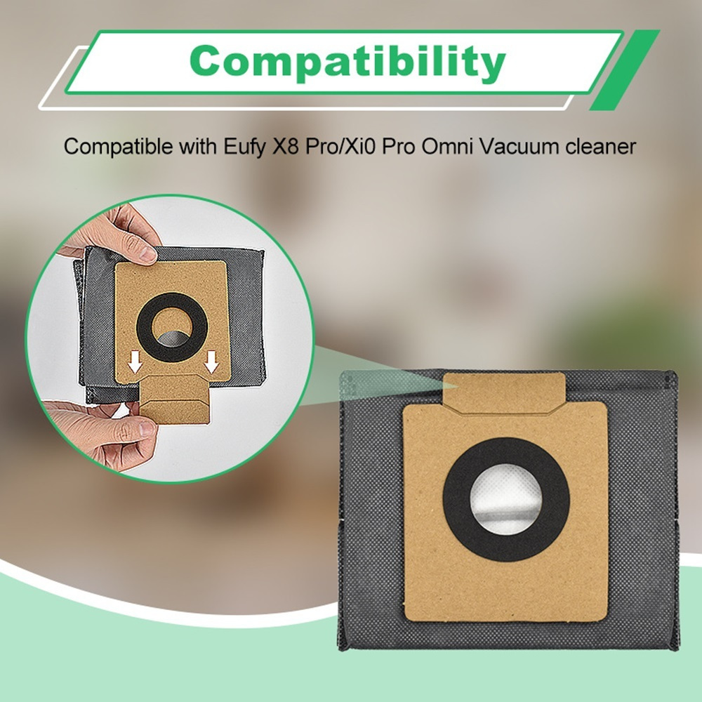 10 dust bags compatible with   x8  10 pro omni robot vacuum self emptying station large capacity disposable bags details 6