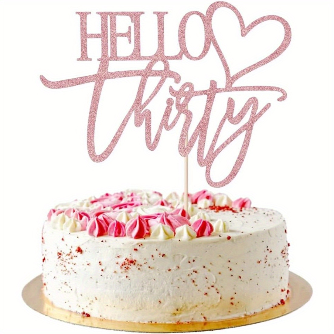 Greetings Thirty Cake Topper, Decorations And Supplies For A 30th Anniversary Or Birthday Wedding Celebration