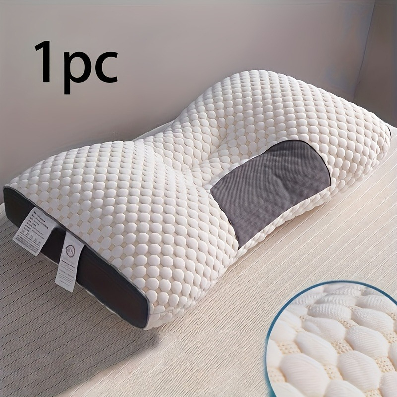 TEMU 1 pieza Almohada Cervical Ergonómica, Ideal para , Adecuada para Dormir de y Espalda, Lavable a Máquina, de Poliéster Duradero, Adecuada para