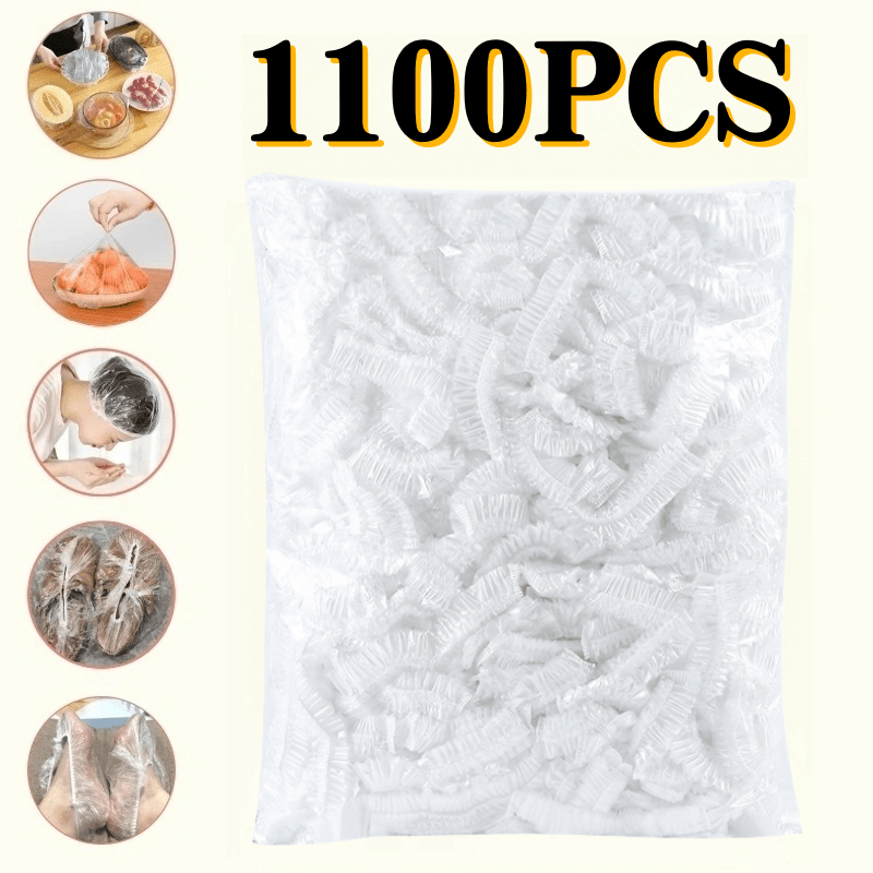 [new Arrival] 1100pcs Food Grade Pe Material, Low Temperature (-40°c) High Temperature (110°c) Resistant, Convenient Fresh Keeping Film Cover, Dust Cover, , Convenient And Quick, Humanized