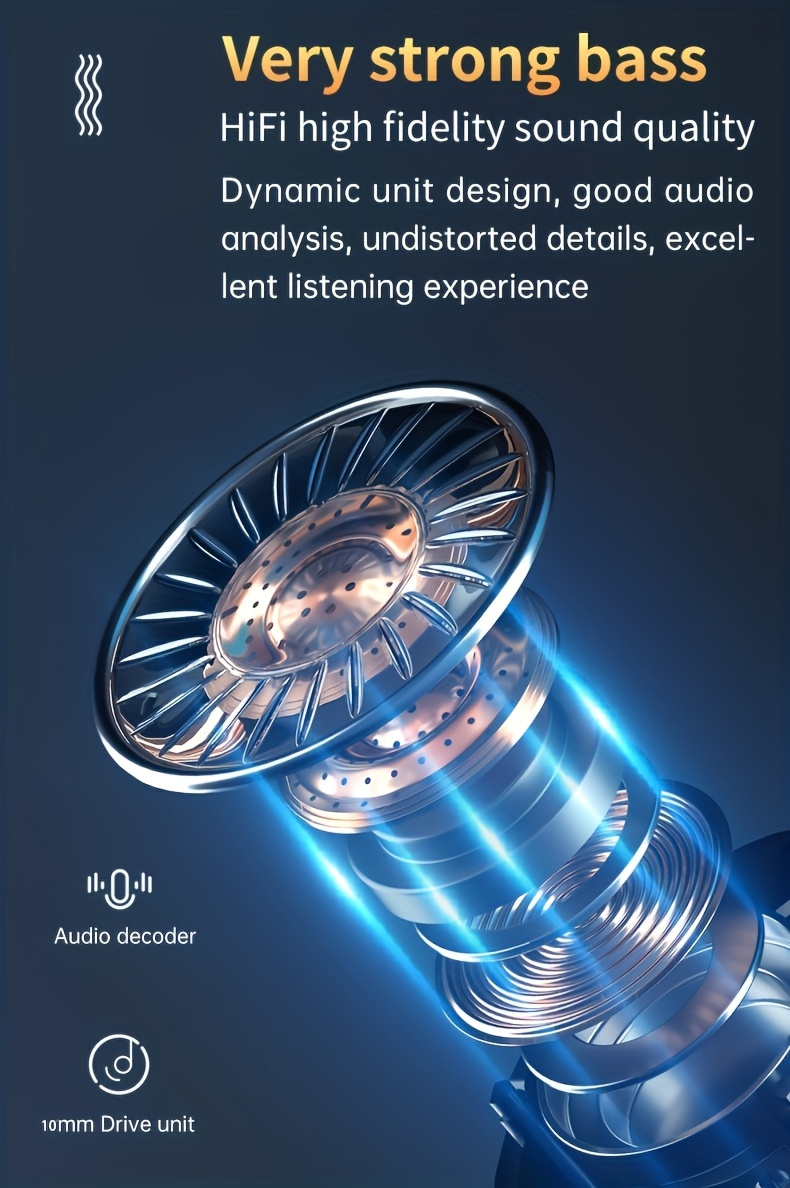 Hi-Fi Stereo Wireless Sports Headphones with Noise Cancelling Microphone, Earbuds for Running, Wireless Connectivity, USB Charging- TWSM19, Mobile Sound, Stereo Music, Anime Theme