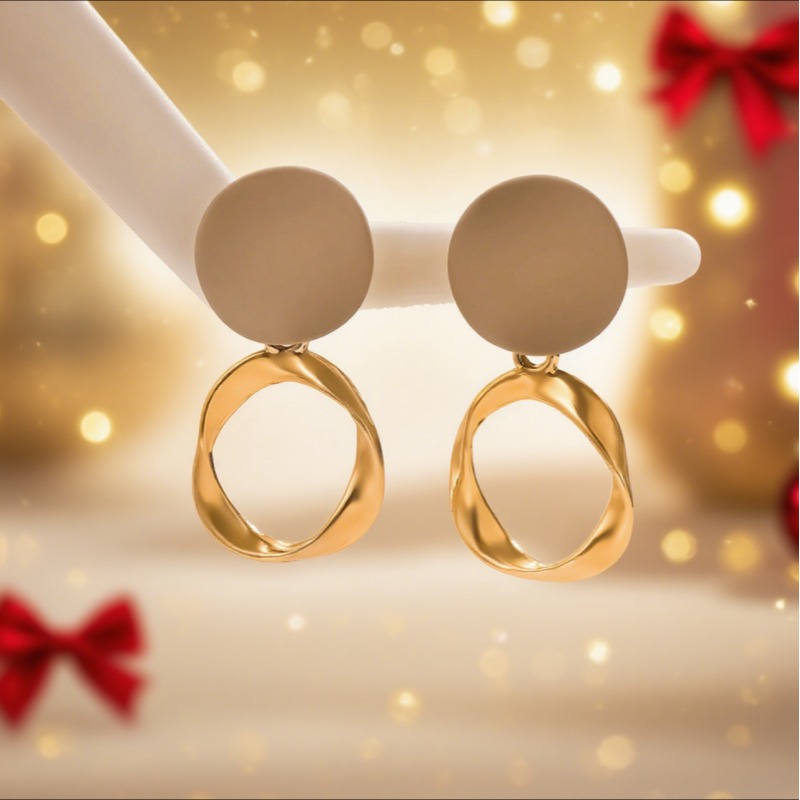 1 Pair Women's Bohemian Geometric Irregular Round Stud Earrings, Daily Casual Party, Holiday Wear, Christmas Gift, Birthday Present