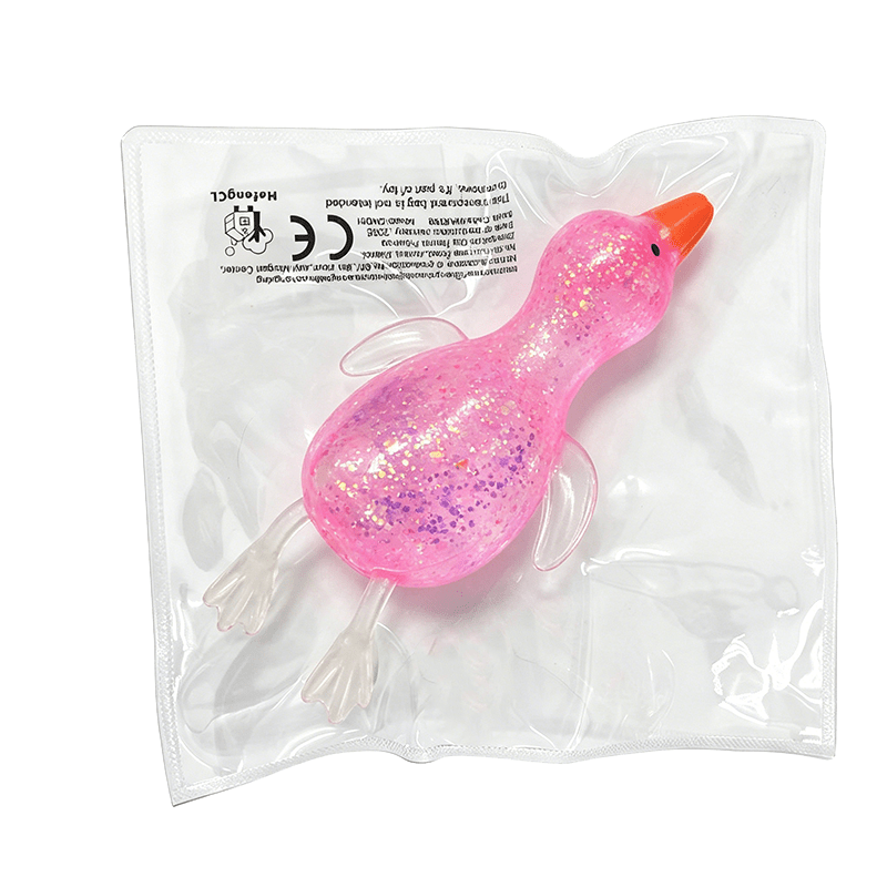 Shiny Colorful Duck Pinch Music Squeeze Toy