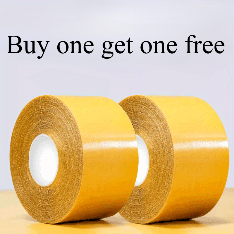 Buy One Get One Free - 2pcs of High-Strength Double-Sided Tape, Multi-Surface Adhesive Suitable for Carpets, Mats, Wallpapers, And Balloons, Non-Slip, Waterproof, Residue-Free Synthetic Rubber Double-Sided Tape, 5.0 meter Long.