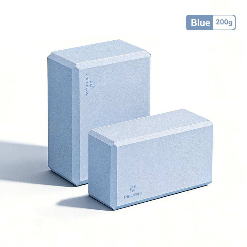 Image of Pj 2pcs Of 200g Basic Yoga Bricks - Sturdy Foam Yoga Brick Set (eva, Pp Material), Suitable For Pilates Exercises, Stretching, Meditation, With High-density Sliding Design, Fitness Accessory