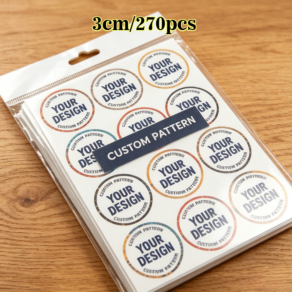 TEMU Customizable Personalized Stickers, 3/4/5/6/7/8/9/10cm Custom Label Stickers. Suitable For Various Occasions, Supports Custom Photos, Images,