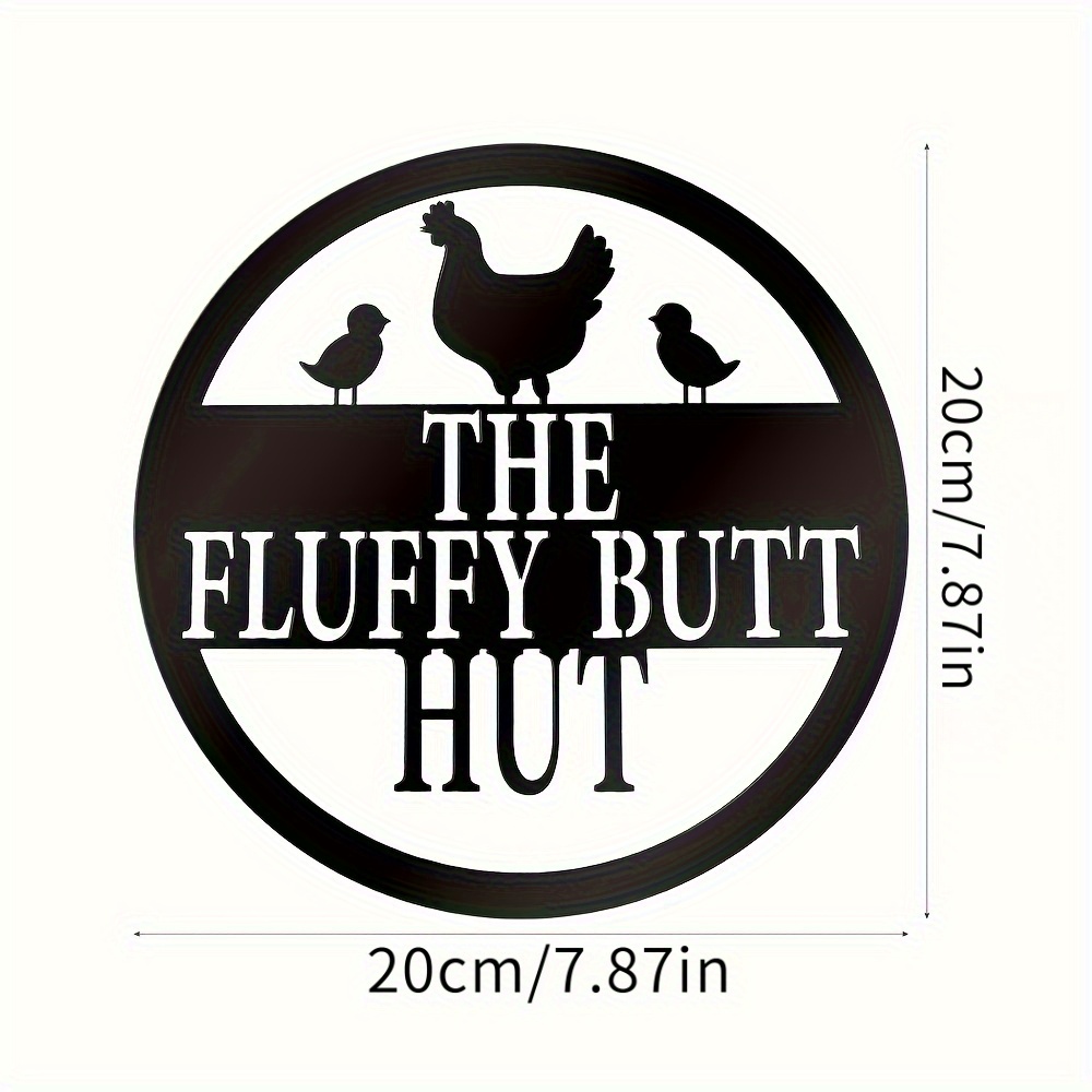 TEMU 2d Flat 1pc, Chicken Coop Sign Fluffy Coop Sign Chicken Coop Accessory Acrylic Sign Funny Chicken Coop Decor Farmhouse Wall Decor Vintage Retro