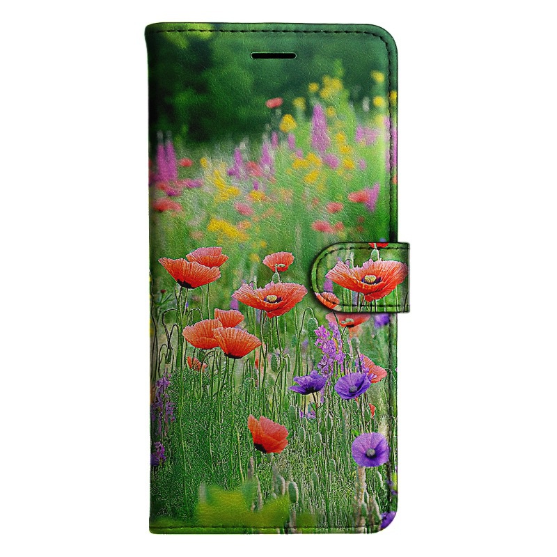 TEMU Phone Case: Corn Poppy Magnetic Flip Wallet Case With D Holder Stand For Iphone 5/6/6s/7/8/x/xs/xr/se2 2020/se3 2022/11/12/13/ Plus Pro Max