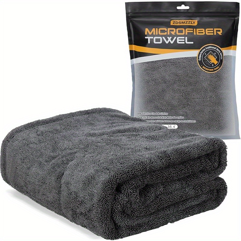 TEMU Microfiber Towels For Cars, Extra Large Car Drying Towel, Car Wash Drying Towels 1200 Gsm Super Absorbent Car Microfiber Towel For Quick Drying