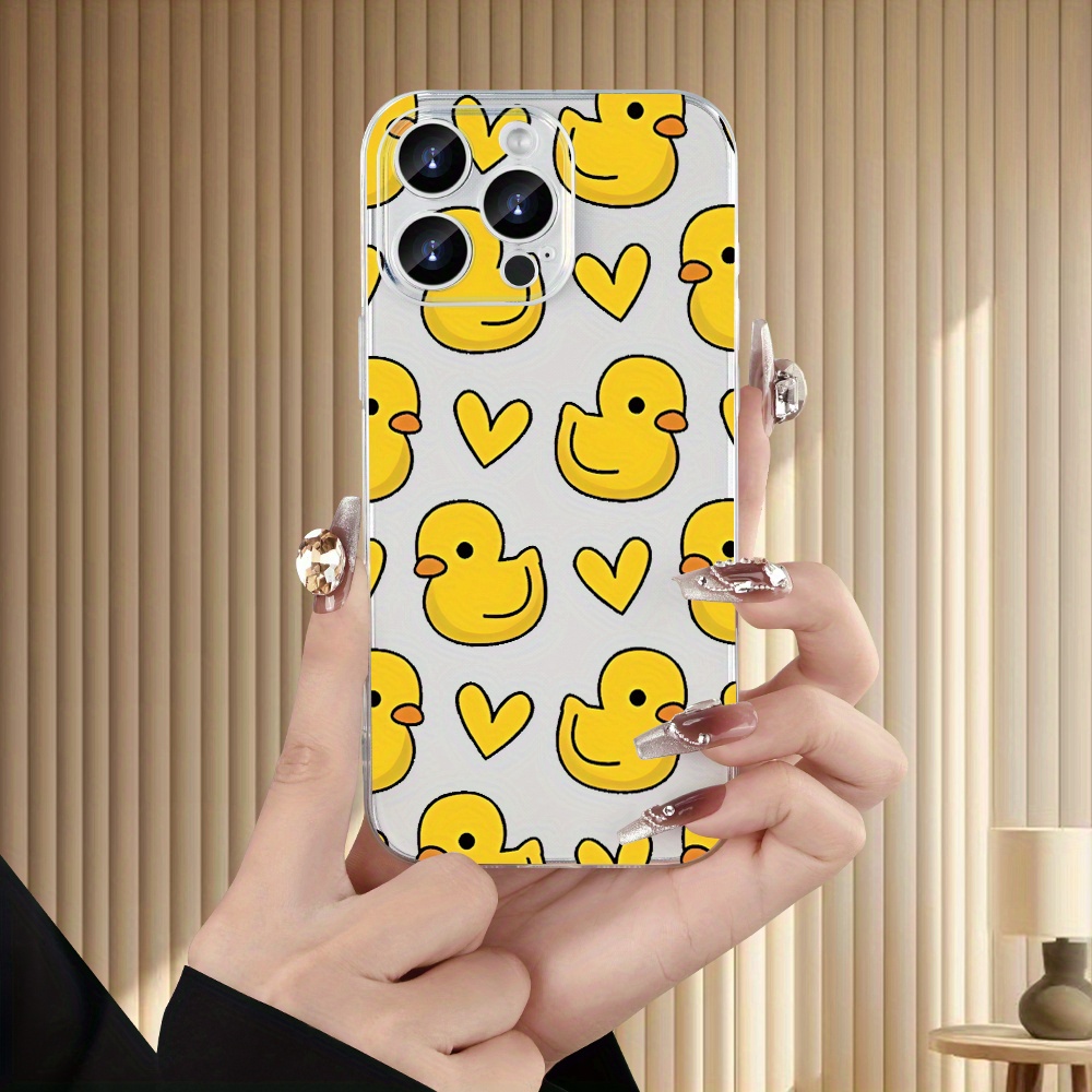 TEMU A Popular And Creatively Phone Case Featuring A Cute Duck Pattern, Suitable For Iphone Models 16/15/14/13/12/11/xs/xr/x/7/8 Plus/pro/max/mini. A