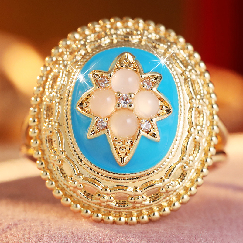 Vintage Boho Golden Dome Signet Ring