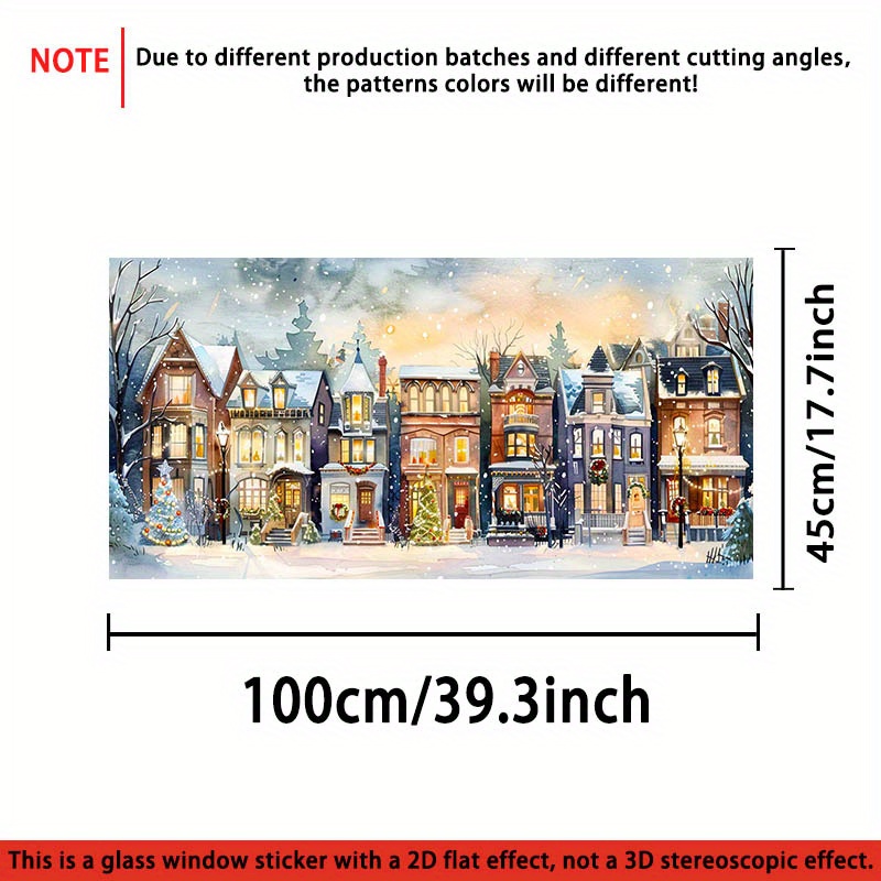 TEMU 2d Flat, 1pc Static Cling Window Film, Suitable For Glass Doors And Elegant Cottage Pattern Privacy Coverage, Removable And Reusable Pet Film