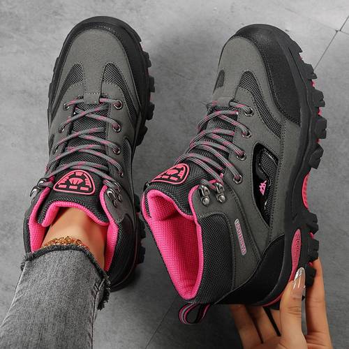 sneakers ladies fashionable outdoor walking boots rose red high top hiking shoes performance and are online suitable for outdoor climbing and daily wear