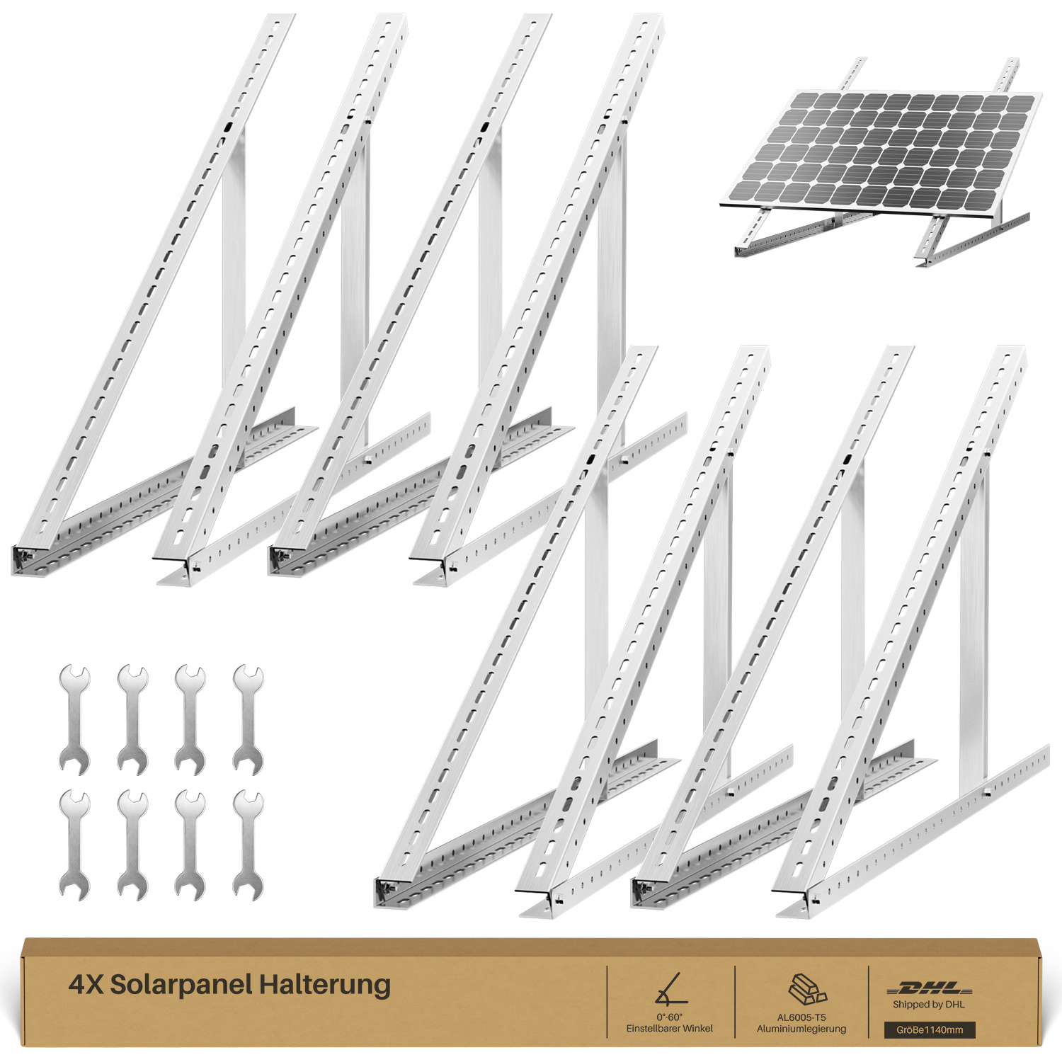 TEMU Connecteur d' de support triangulaire pour panneau solaire - Modèle photovoltaïque, réglable de 0 à 90° | Support de photovoltaïque pour balcon,