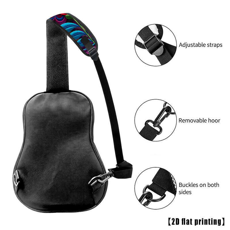 Bolso bandolera bordado con flor y mariposa, mochila para senderismo, chaleco, impresión plana 2D, correa de hombro ajustable, gran capacidad, adecuado para ciclismo y senderismo al aire libre para hombres y mujeres