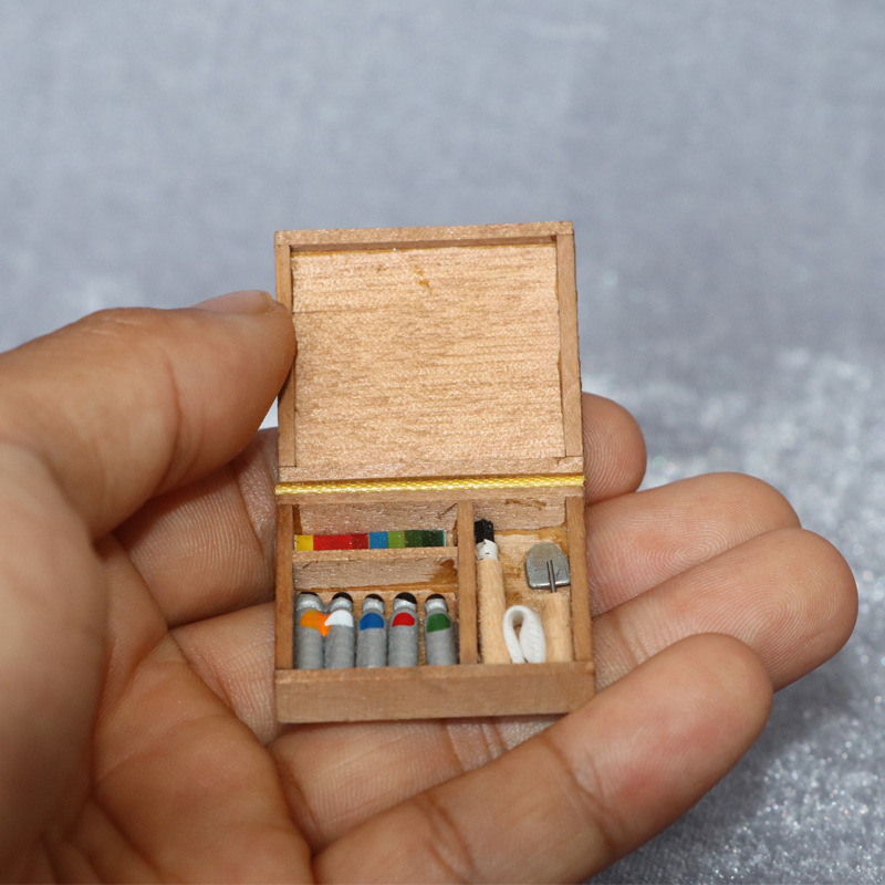 

1pc 1:12 Miniature Food Play Painting Studio Scene Model Accessories Mini