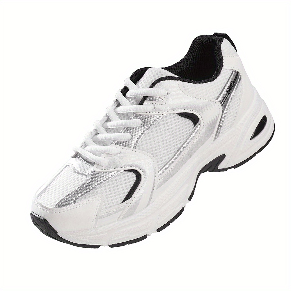 TEMU Womens Trainers Running Shoes Lightweight Workout Sneakers Walking Tennis Slip-on Shoes, White