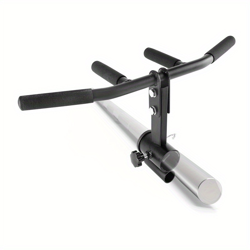 Durable Iron Gym Barbell Puller - Black, Adjustable Weight Bench Press Handle for Strength Training, Home Gym Equipment,