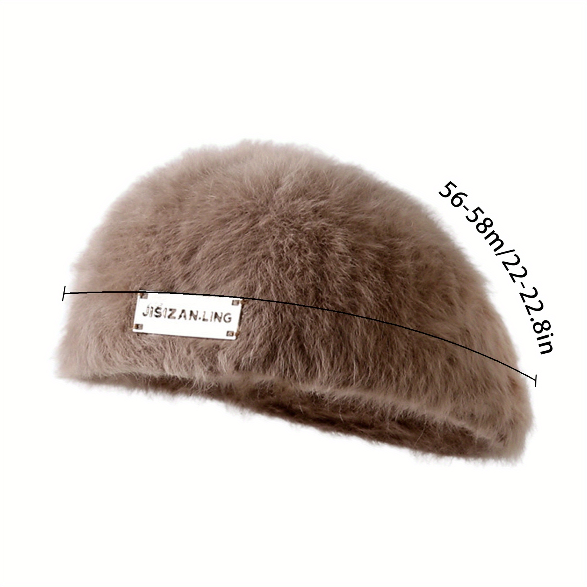 womens chic french style faux fur beret hat ear flaps warm Temu