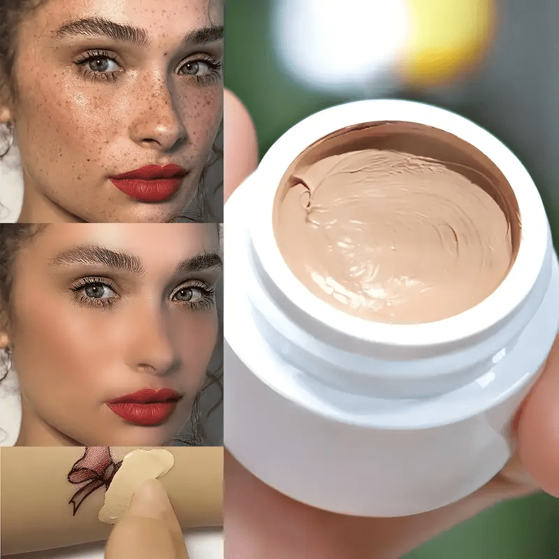 Set of 3 Waterproof Full-Coverage Concealer Creams for Dark Spots and Tattoos, Natural Finish