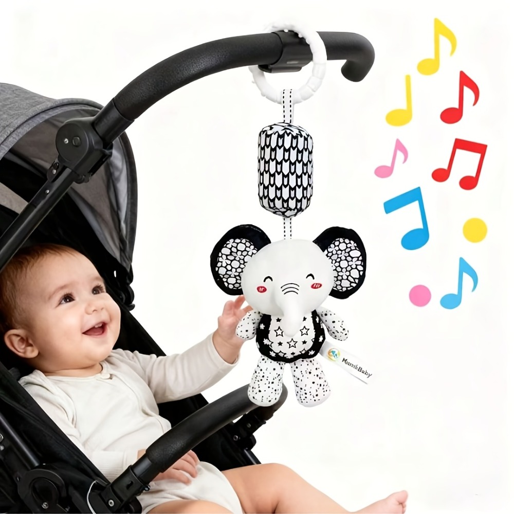 Baby Wind Chime Stroller Toy with Cute Animal Design