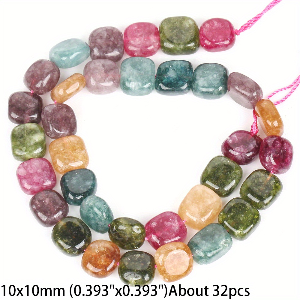 TEMU 2D Plat - Une collection de perles plates de chalcedoine colorées rouges et , parfaites pour les de bijoux les , bracelets, etc. Cet assortiment