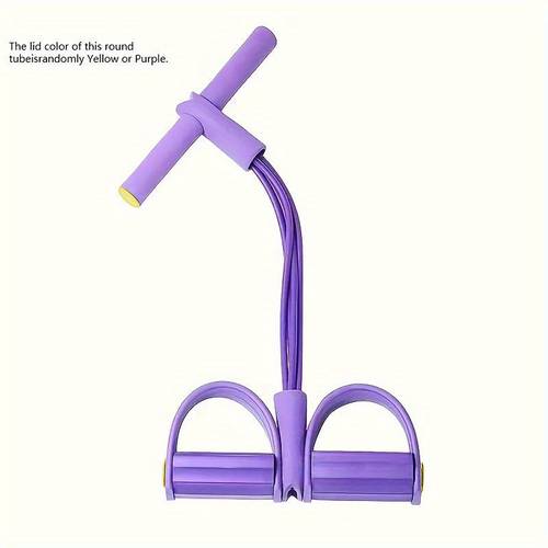 1pc, sangle de pour salle de sport à domicile, cordon élastique à 4 tubes pour exercice complet du corps, équipement dexercice abdominal, équipement daviron et équipement de fitness - améliore et la flexibilité !