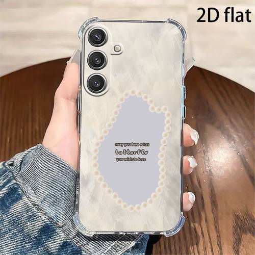 item picture phone case 2d flat clear four corner phone case for samsung galaxy a fits galaxy a02 a03 a04 a10 a57 a70 a72 a73 s20 s21 s22 s23 s24 s25 s26 fe ultra transparent tpu anti scratch lightweight daily