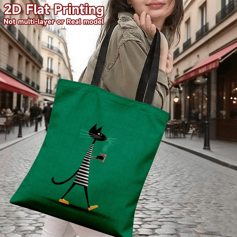 TEMU Large-capacity Tote Bag, Reusable Fashionable Shoulder Bag, Suitable For Travel, Work, And Shopping