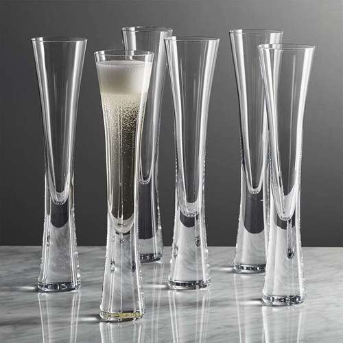 item picture 2pcs 4pcs glass flutes glasses hand blown for wedding toasting