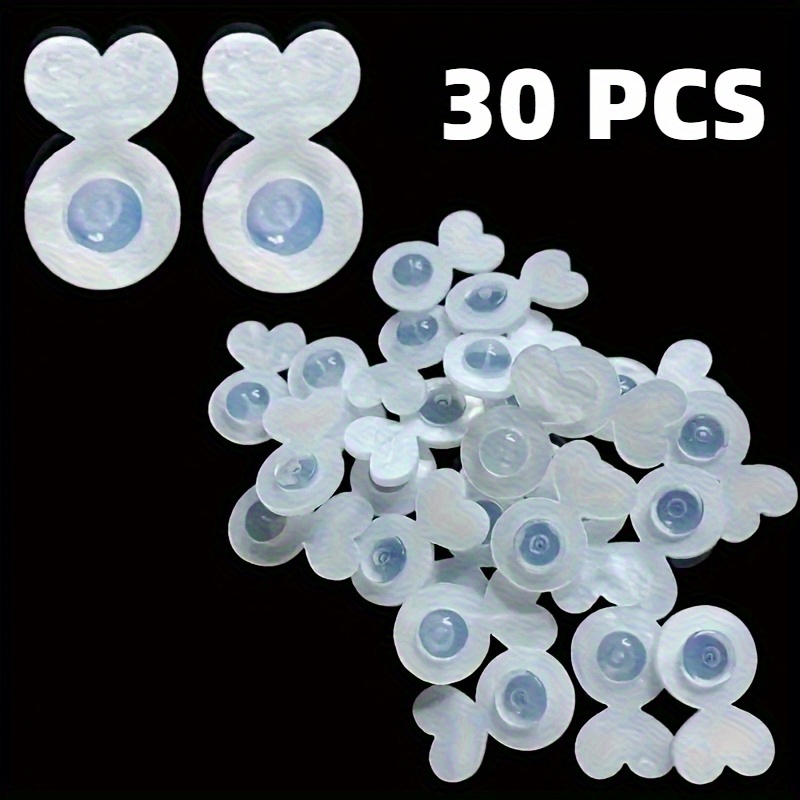 TEMU 30pièces Support de boucles d'oreilles en silicone de haute qualité - Support invisible pour grandes et lourdes boucles d'oreilles, empêche le