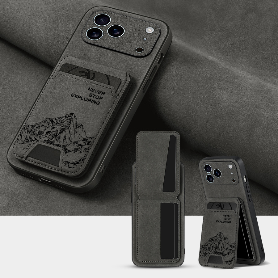 TEMU Phone Case: Luxury Synthetic Leather Wallet Phone Case, Card Slot Used As Stand, Design, Shockproof Protective Cover For Iphone 18promax 18pro